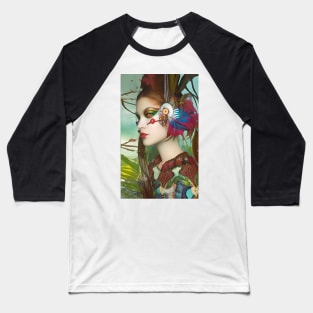 Enchanting painting of girl - tribal pagan earth goddess Baseball T-Shirt